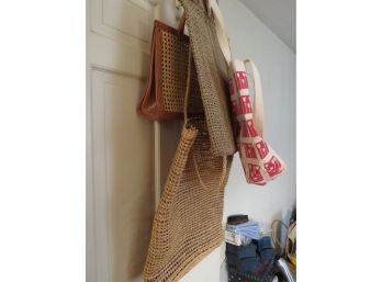 Straw And Canvas Totes