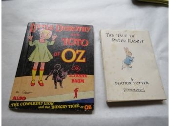 1939 Little Dorothy & Toto Of Oz And Tale Of Peter Rabbit Books