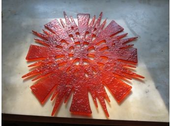 Orange 'Sun' Stained Glass Suncatcher