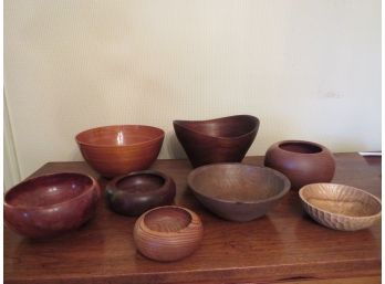Vintage Assortment Of Wooden Bowls