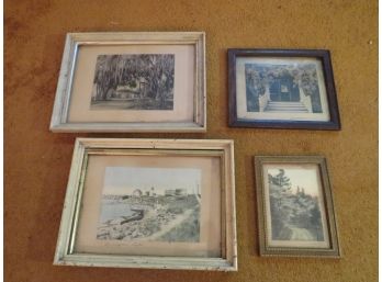 4 Antique Photographs Lithographs