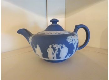 Vintage Blue Wedgwood Jasperware Teapot