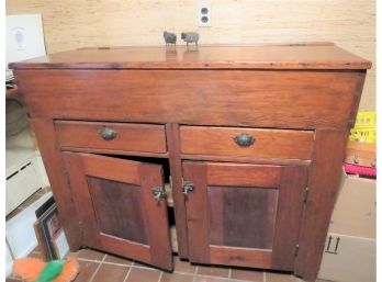 Antique Country Commode Cupboard With Lift Top