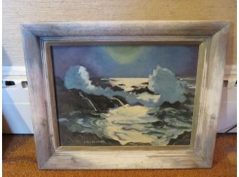 Oil Painting Seascape Signed J. Mulhearn