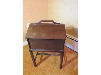 Vintage Wood Sewing Stand Cabinet