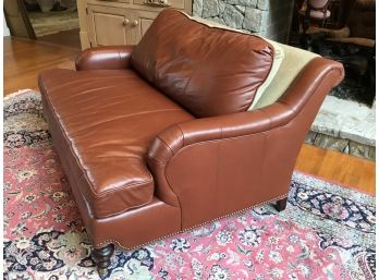 Old Hickory Tannery Leather And Fabric Sleeper Chair And A Half
