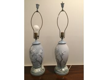 Vintage Pair Of Asian Lamps