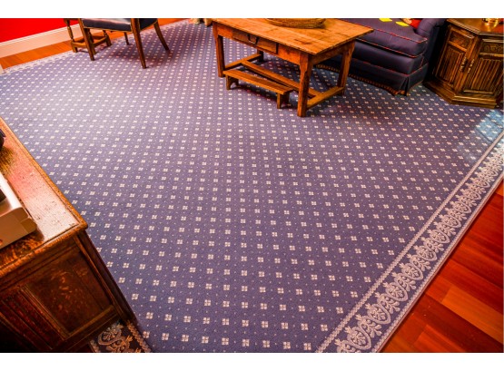 Custom Blue & Ivory Carpet By Stark