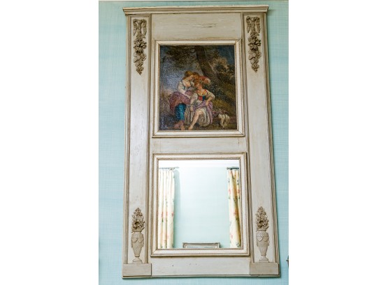 Large Off White Renaissance Mirror