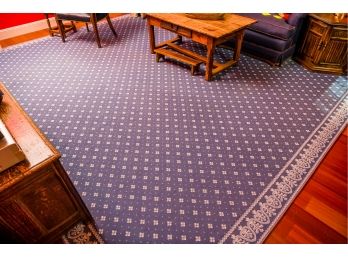 Custom Blue & Ivory Carpet By Stark