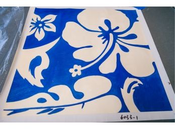 Oil On Canvas In A Marimekko Style (Blue)