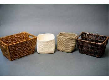 Four Baskets & Storage Containers