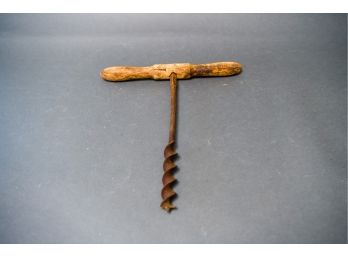 Very Vintage Wooden Handled Oversized Corkscrew