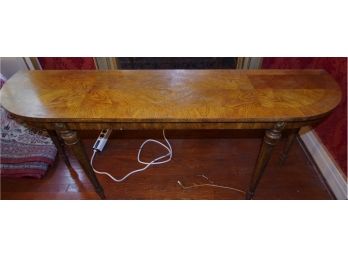 Console Table Burled Wood