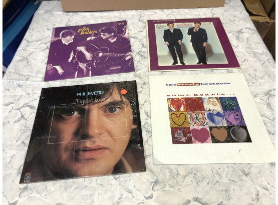 Lot Of 4 Everly Brother's 12' LP 33rpm Albums - MYSTIC LINE-SOME HEARTS - ITS EVERLY TIME & More Near Mint