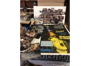 Incredibly Valuable Lot Original 1961 Christopher Lee 'scream Of Fear' Poster/ Lobby Cards/more Posters