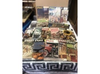 Vintage Lot Of 20-1946-1950 Saturday Evening Post Full Magazines Wit Beautiful Covers & Great Advertising