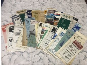 VINTAGE COLLECTORS LOT OF 75+ 1940s To 1960s USA RAILROAD TIME TABLE SCHEDULES From Smoke Free Home
