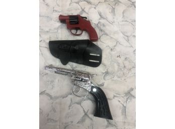 1970s Cap Guns Iconic WASP 38 Special And An Old West Colt In Holster
