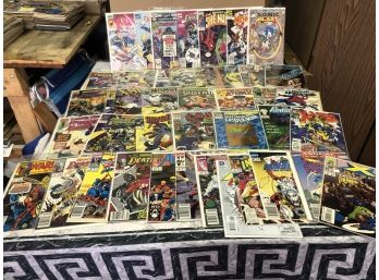 1980s+ Lot Of 45+ Comic Books MARVEL & DC Bagged And Boarded In Exc Cond See Pics