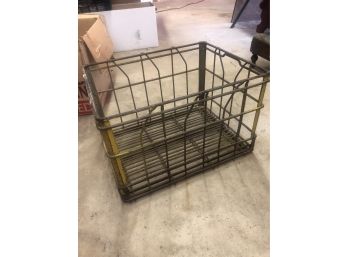 Vintage 1940s-50s Metal Milk Crate Sealtest Early Dairy Ice Cream Approx 20' X 16'in Original Condition