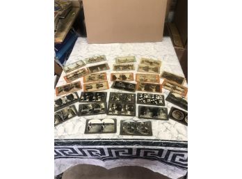 29 Vintage STEREOSCOPE VIEW Cards Several KEYSTONE & Many Different Genres
