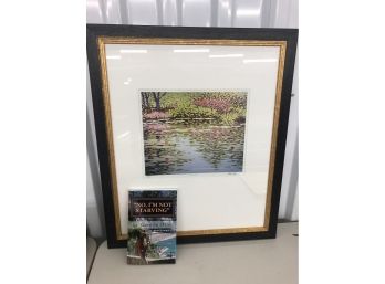 Framed Gordon Haas Print 15/250 'GIVERNY FRANCE' In Excellent Condition Ready To Hang  Approx 22x26 Frame