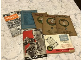 Lot Of Vintage Camera Brochures And Other Vintage Paper Items