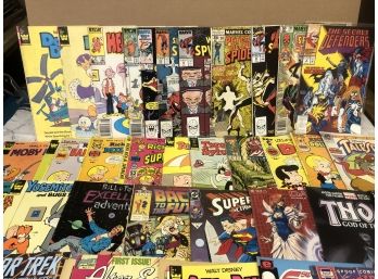1970s+ Lot Of 60+ Comic Books HARVEY-MARVEL- DC- WHITMAN Some Bagged And Boarded In VG Cond