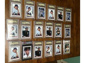 Lot Of 18 NM & MINT GEM 1990s Topps & Bowman Baseball Cards Graded Sosa-Ripken