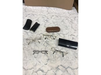 Lot Of Vintage Eyeglasses 1950s-1960s Most With Cases
