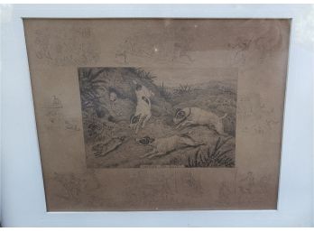 Framed Etching By Frank Palon Titled Notice To Quit