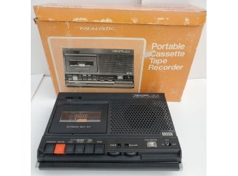 Vintage Realistic Portable Cassette Recorder