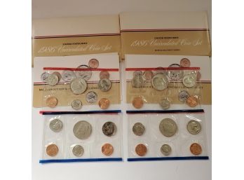 1986 US Mint Uncirculated Coin Sets