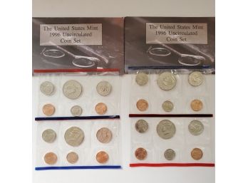 1996 Denver And Philadelphia Uncirculated Coin Sets