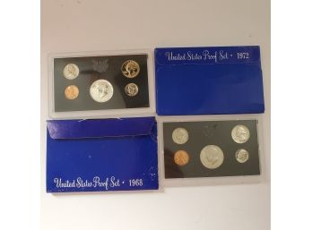 1968 And 1972 US Mint Proof Sets