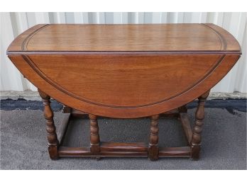 William And Mary Style Drop Leaf Table With Drawer - Very Nice