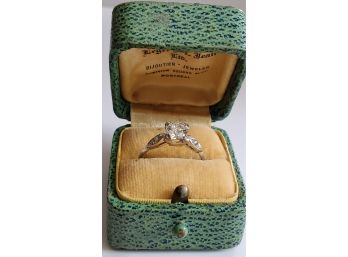 Vintage 14k White Gold 1 Ctw Diamond Engagement Ring