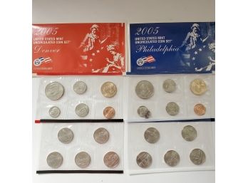 2005 Denver And Philadelphia Uncirculated Coin Sets