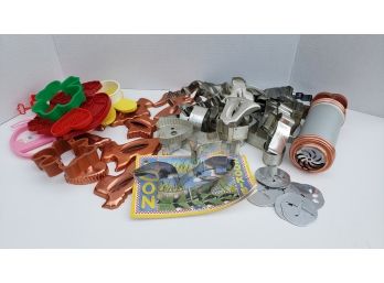 Large Collection Of Cookie Cutters & Cookie Press