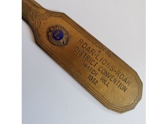1932 Lions Club Convention Watch Hill RI Letter Opener