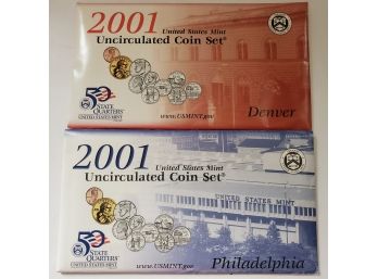 2001 Denver And Philadelphia Uncirculated Coin Sets