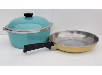Vintage Heavy Aluminum Enamel Cookware 1950s - 60s