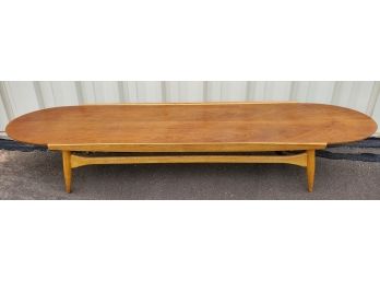 Very Rare Lane Mid Century Modern 7 Ft Surf Board Table Built In 1957