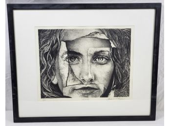 Professionally Framed And Matted Lithography By Charles W Delong Jr. 'Lilith' Number 6 Of 25