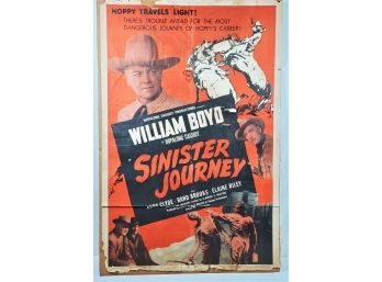 1947 United Artist William Boyd As Hopalong Cassidy In 'Sinister Journey' Movie Poster