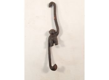Vintage Japan Wrought Iron Monkey Hook