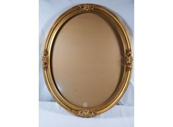 Vintage Oval MCM Molded Plastic Ornate Picture/mirror Frame