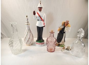 Nice Grouping Of Vintage Glass & Ceramic Decanters