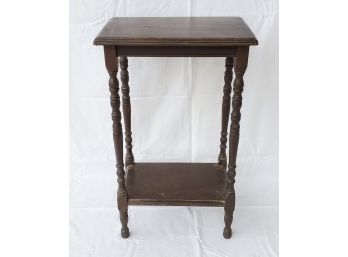 Small Vintage Wood Turned Leg Occasional/Telephone Stand Table